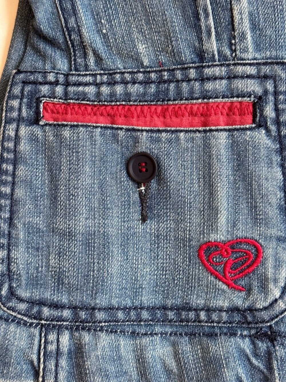 Princy by Jessica Simpson jean denim jacket Y2K Distressed Preppy, Thrashed - Picture 13 of 16